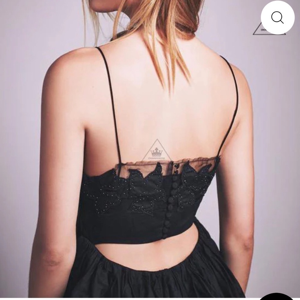 Free People Black Tulle Mini Dress - Picture 4 of 4